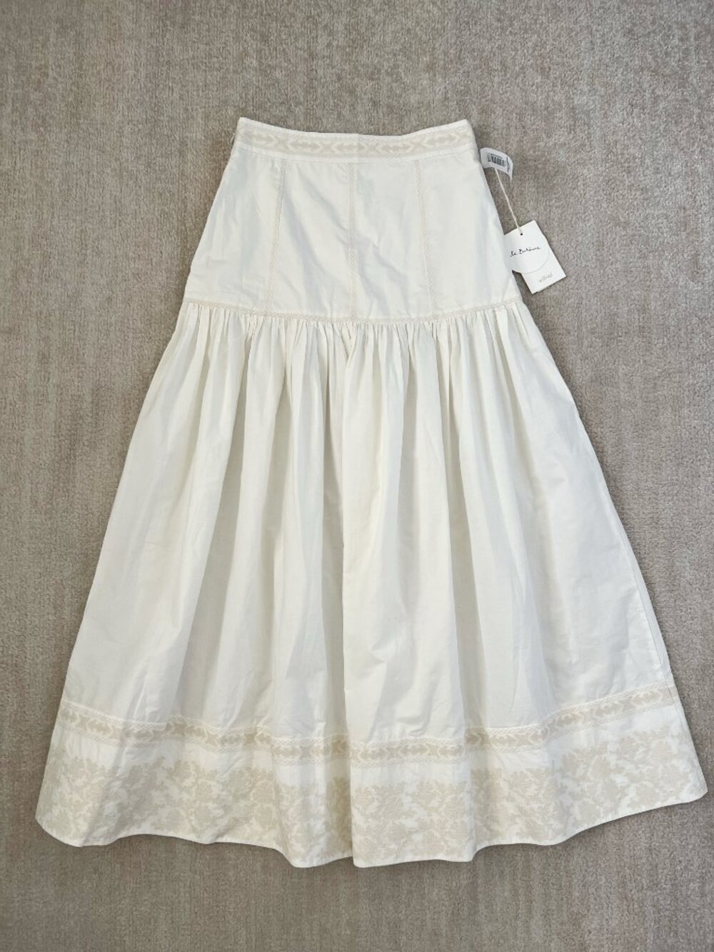 NWT Aritzia Wilfred La Boheme Palo Santo Boho Cotton Maxi Skirt 2 - Picture 4 of 11